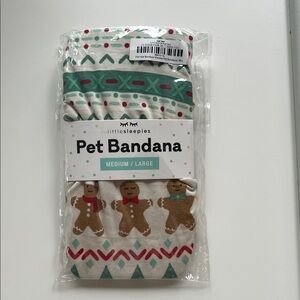 Little Sleepies Festive Fair Isle Pet Bandana Medium/Large